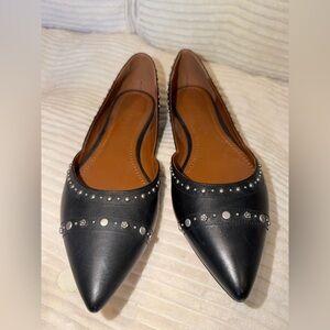 NWT Coach Black Studded Women's Flats